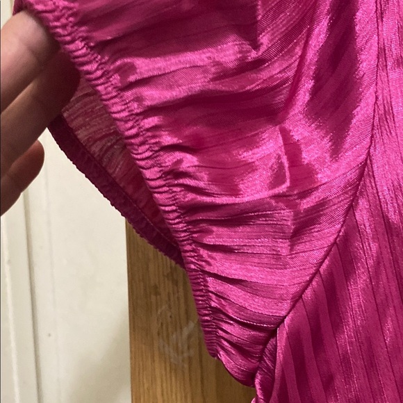 Torrid Pink Puff Sleeve Ruffled Blouse - Picture 5 of 11